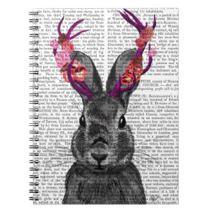 Jackalope with Pink Antlers Notebook