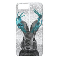 Jackalope with Turquoise Antlers