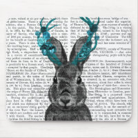 Jackalope with Turquoise Antlers
