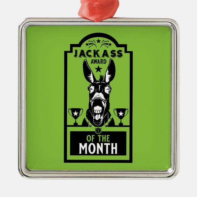 Jackass Award Metal Tree Decoration (Front)
