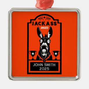 Jackass Award Metal Tree Decoration