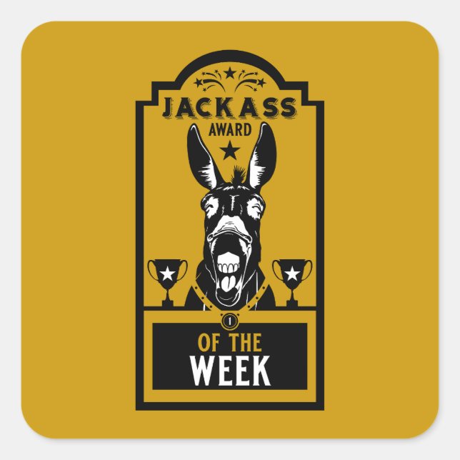 Jackass Award Square Sticker (Front)