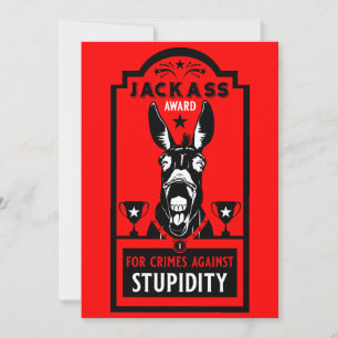Jackass Award Thank You Card