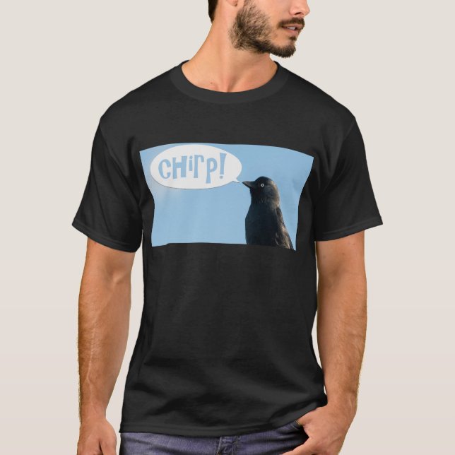 Jackdaw (Corvus monedula) says chirp. T-Shirt (Front)