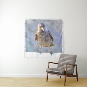 Jackdaw Watercolor Tapestry
