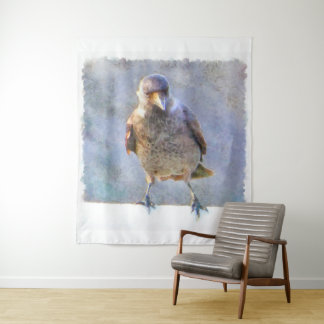 Jackdaw Watercolor Tapestry