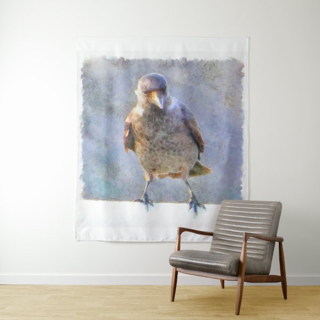Jackdaw Watercolor Tapestry (In Situ)