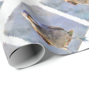 Jackdaw Watercolor Wrapping Paper