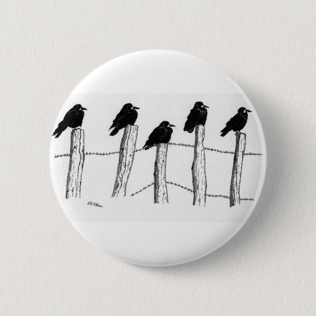 Jackdaws 6 Cm Round Badge (Front)