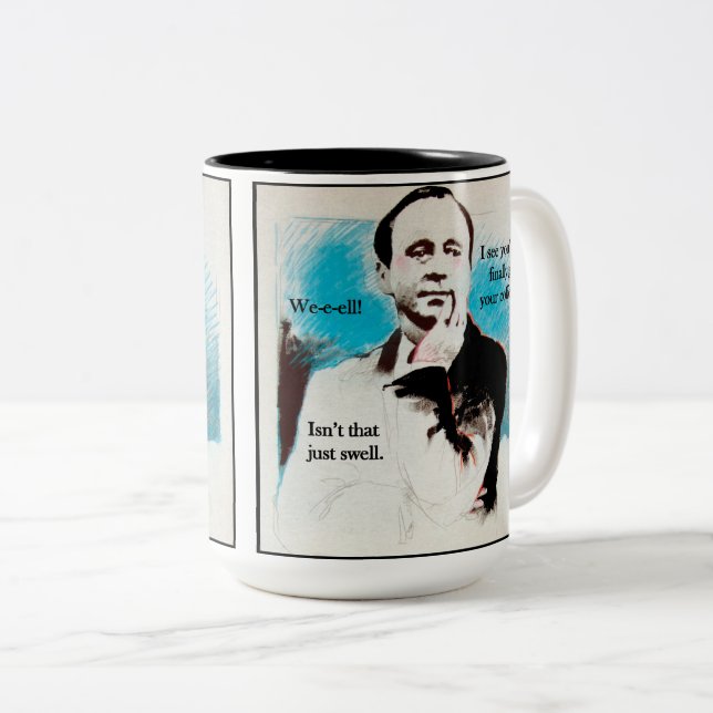 Jacked Up on Coffee Two-Tone Coffee Mug (Front Right)