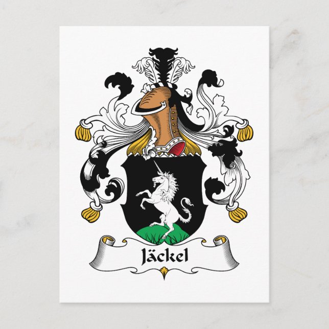 Jackel Family Crest Postcard (Front)