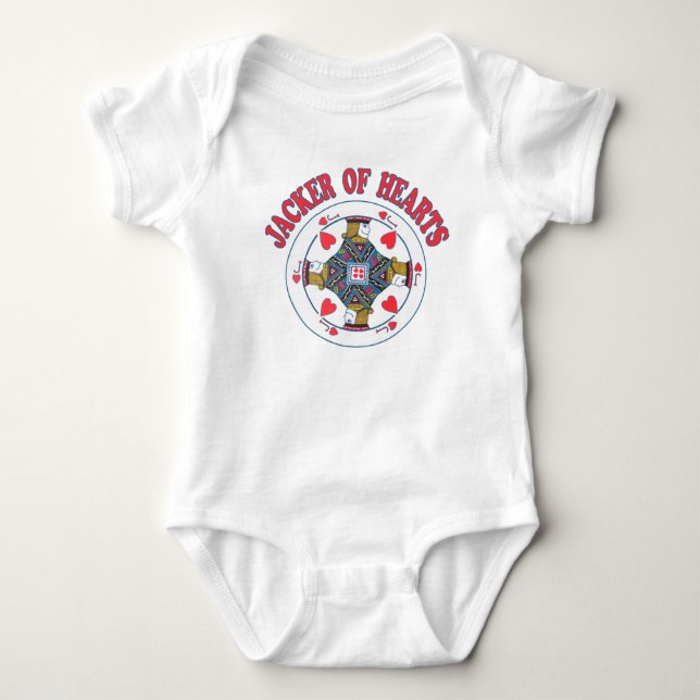 Jacker of Hearts Baby Bodysuit (Front)
