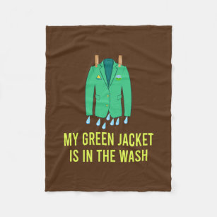 Jacket Green in the Wash Funny Master Golf Fleece Blanket