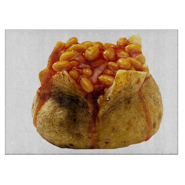 "Jacket potato and beans" design cutting boards (Front)