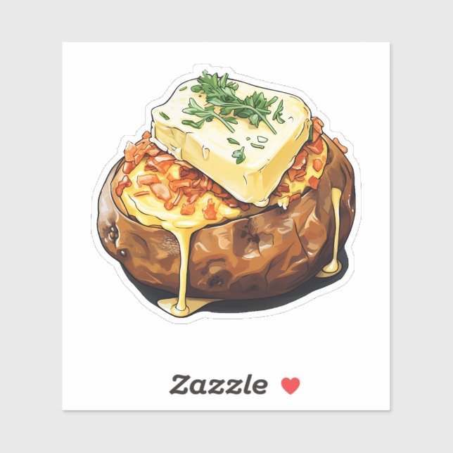 jacket potato topped with butter (Sheet)