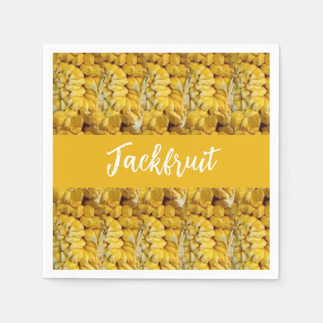 Jackfruit Tropical Fruit Pattern Birthday Napkin (Front)