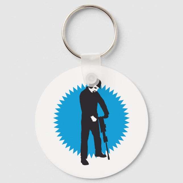 jackhammer worker key ring (Front)