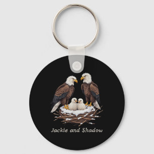 Jackie And Shadow Bald Eagle Fan Club Vintage Life Key Ring