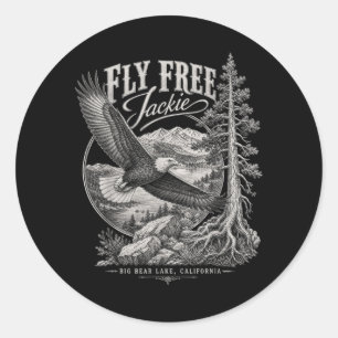 Jackie And Shadow Eagles Jackie The Big Bear Bald Classic Round Sticker