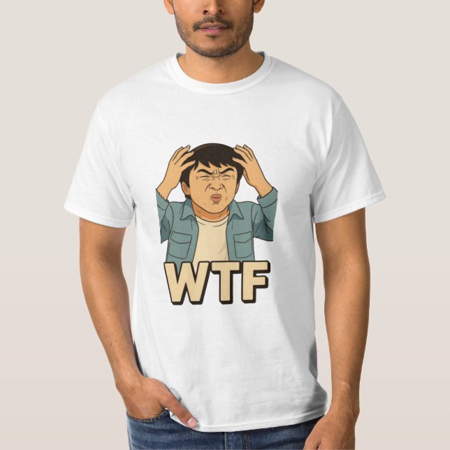 Jackie Chan WTF Meme  – Ghibli Art Style T-Shirt (Front)