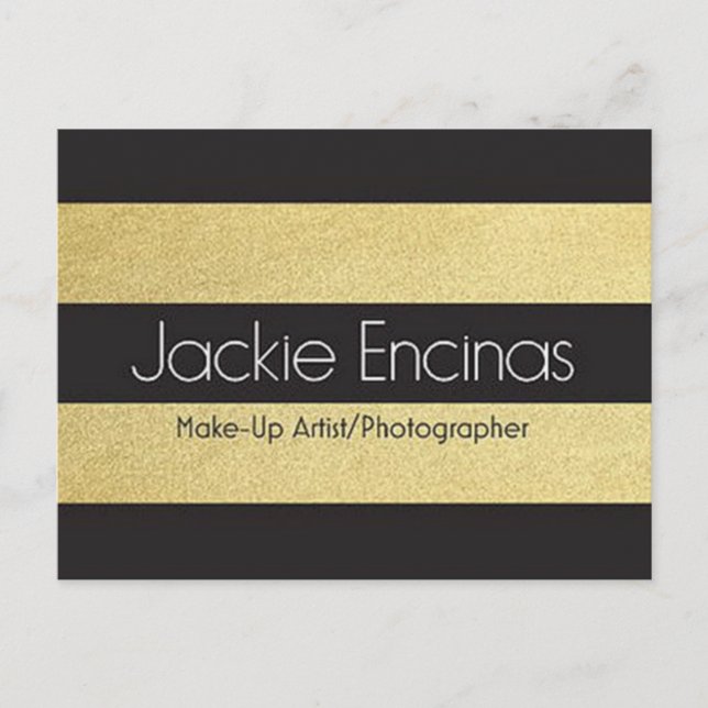 Jackie Encinas Makeup Artist & Photographer Postcard (Front)