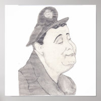 Jackie Gleason Caricature Poster