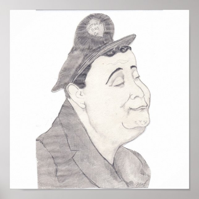 Jackie Gleason Caricature Poster (Front)