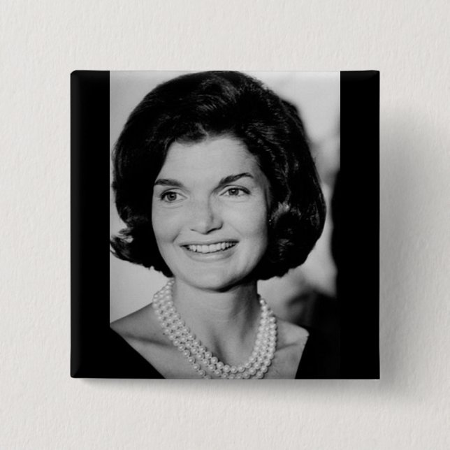Jackie Kennedy 15 Cm Square Badge (Front)