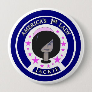 Jackie Kennedy America's 1st Lady 10 Cm Round Badge