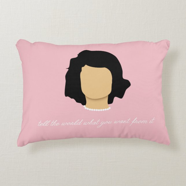 Jackie Kennedy-Onassis Accent Pillow (Front)