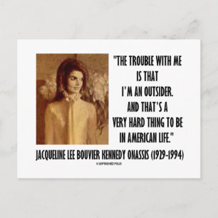 Jackie Kennedy Portrait Trouble With Me Outsider Postcard