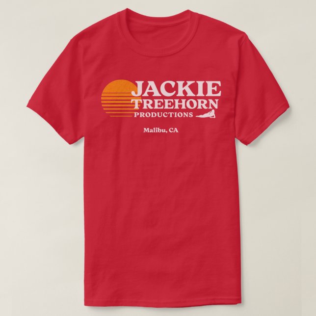 Jackie Treehorn Productions Malibu CA T-Shirt (Design Front)