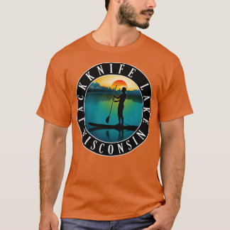 Jackknife Lake Wisconsin Paddleboarding T-Shirt