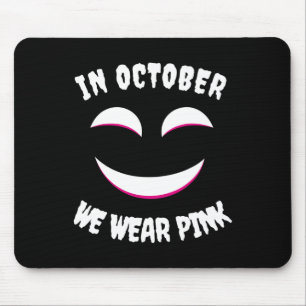 Jackolantern Halloween In October We Wear Pink Bre Mouse Mat