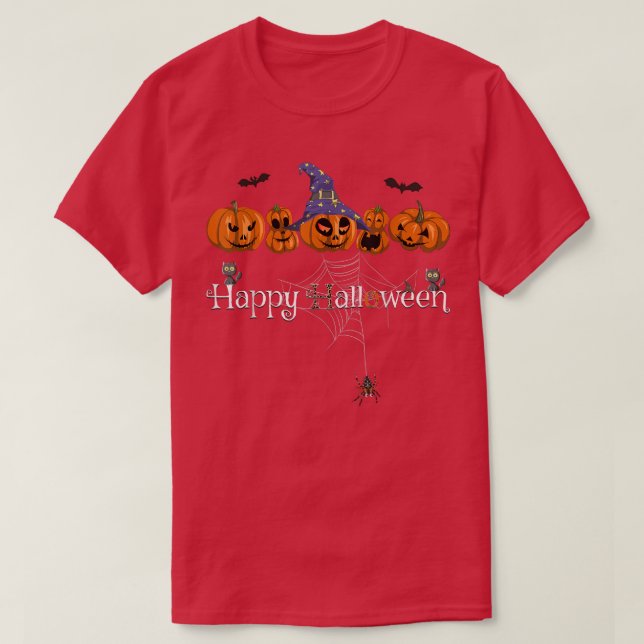 JackOLantern  Scary Pumpkin Monsters Happy Hallowe T-Shirt (Design Front)
