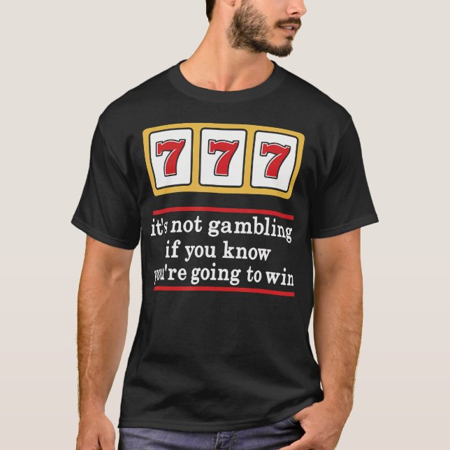 Jackpot 777 Slot Machine Casino Lucky Gambling Gam T-Shirt (Front)