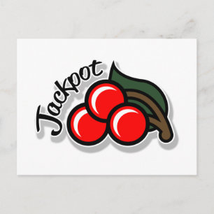 Jackpot Cherries Postcard (light)