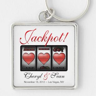 Jackpot Hearts We're Doing It In Vegas Key Ring