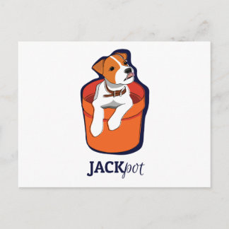 "Jackpot" Jack Russell Terrier Postcard