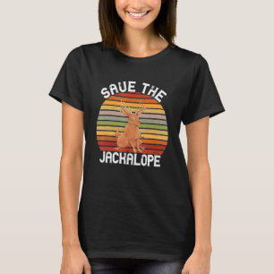 Jackrabbit Cryptozoology Save Jackalope Retro Cryp T-Shirt