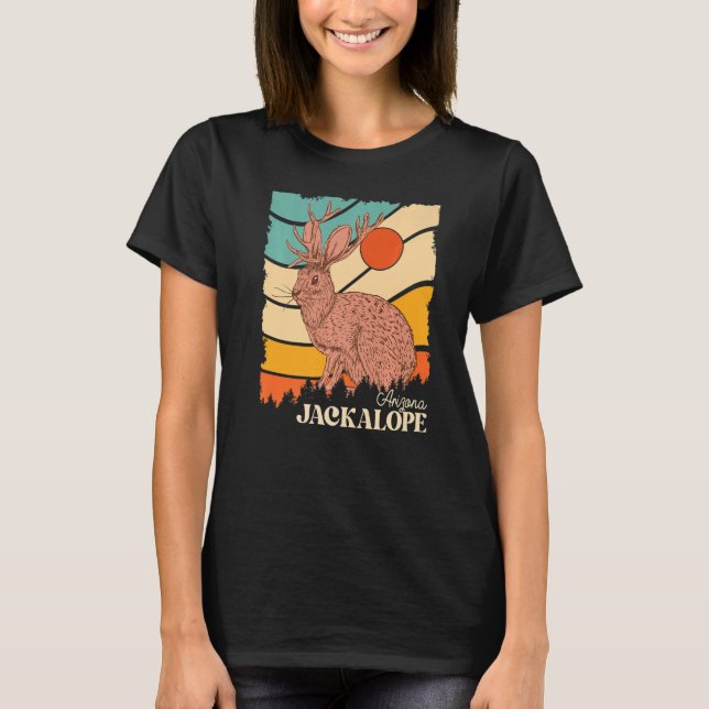 Jackrabbit Desert Mountain Cactus Sunshine Arizona T-Shirt (Front)
