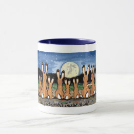 Jackrabbit Family Watching the Moon, Coffee Mug