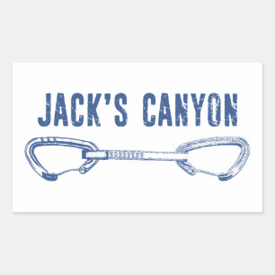 Jack's Canyon Arizona Rock Climbing Quickdraw Rectangular Sticker