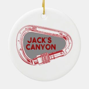 Jack's Canyon Climbing Carabiner Ceramic Tree Decoration