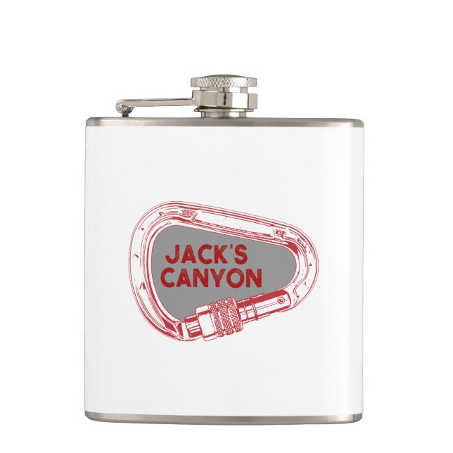 Jack's Canyon Climbing Carabiner Hip Flask (Front)