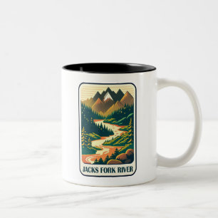 Jacks Fork River Missouri Colors Two-Tone Coffee Mug