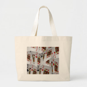Jacks In A Layered Pattern,_ Large Tote Bag