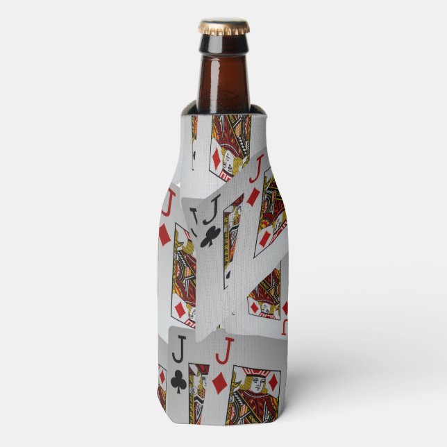 Jacks In A Layered Pattern, Stubby Bottle Holder Cooler (Bottle Front)