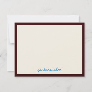 Jackson Bar Mitzvah Party Thank You Note Card