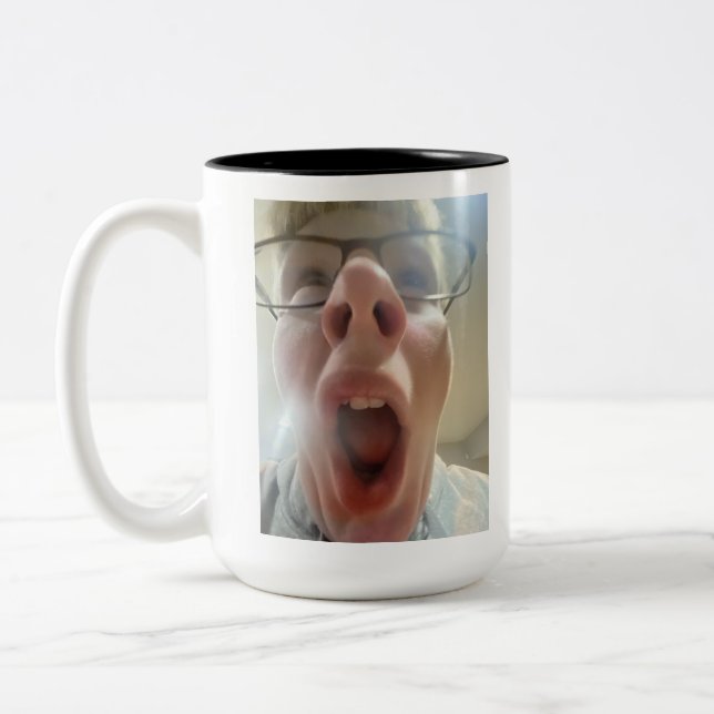 Jackson being sussy  Two-Tone coffee mug (Left)
